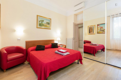 Spacious double bedroom near the Ottaviano metro