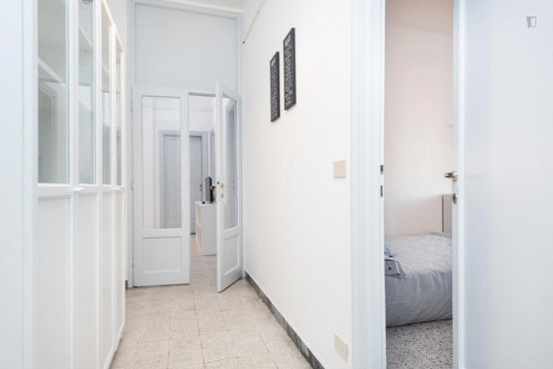 Bright double bedroom in a 4-bedroom apartment near Facoltà di Psicologia Sapienza Università di Roma