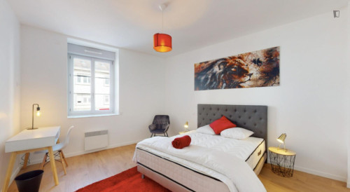 Neat double ensuite bedroom close to the Square Vertais