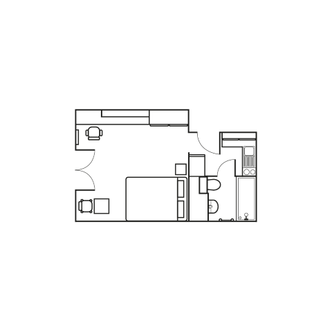 Deluxe Studio - Single Occupancy - Riverside House - Gallery - 2