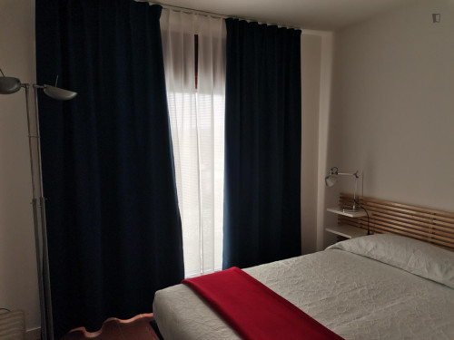 Modern one-bedroom apartment with shared garden