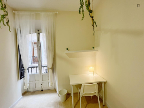Cozy double bedroom with balcony close to Granada train station