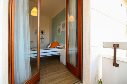 Inviting double bedroom near Bresciadue station