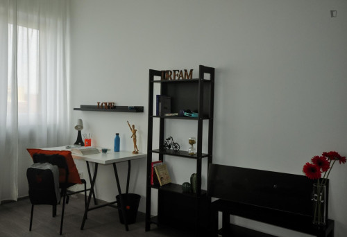 Bright double bedroom near Parco del Valentino 