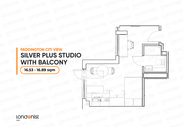  Silver Plus Studio With Balcony  -  Londonist Prestige Student Living - Paddington Citi View  - Gallery -  3