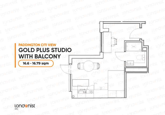 Gold Plus Studio With Balcony  -  Londonist Prestige Student Living - Paddington Citi View  - Gallery -  5