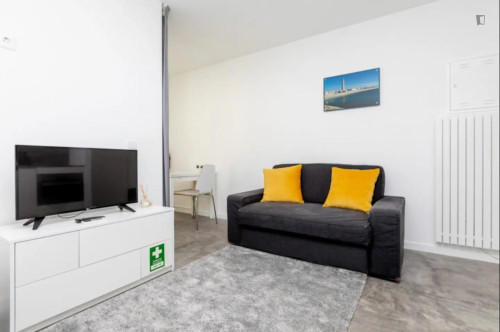 Bright Studio with a terrace close to Baixa de Santo António Park