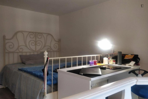 Twin bedroom on two levels in a 3 bedroom apartment in Padua