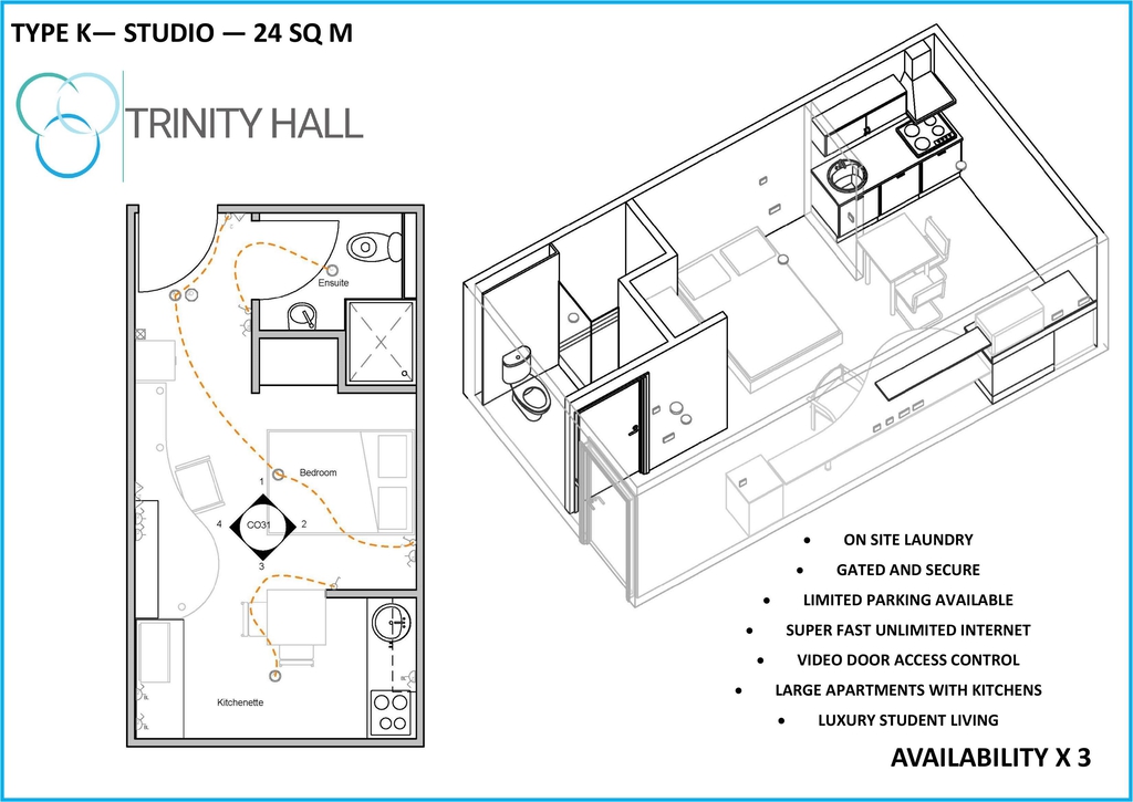 Studio Premium  -  Trinity Hall Apartments  - Gallery -  7