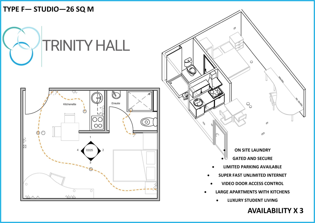  Studio Premium  -  Trinity Hall Apartments  - Gallery -  8