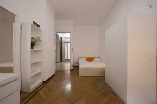 Neat single bedroom in a 5-bedroom apartment close to Mastio della Cittadella Title locale