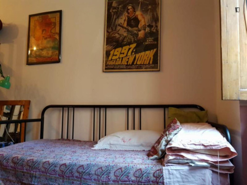 Cozy bedroom in a shared apartment