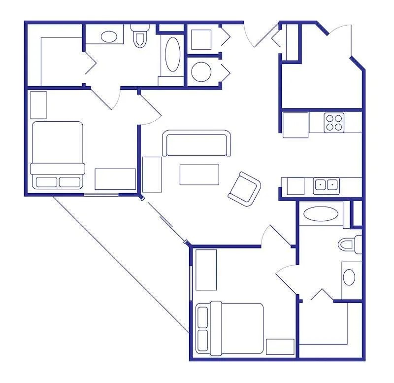  2 Bedrooms, 2 Bath  -  13th Street  - Gallery -  8