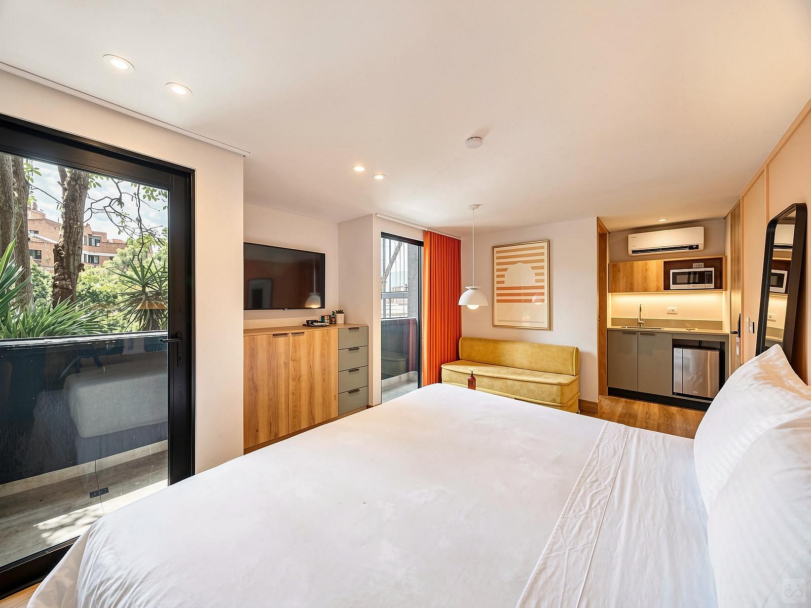 Studio Apartment W/ Kitchen & 2 Balconies - 81