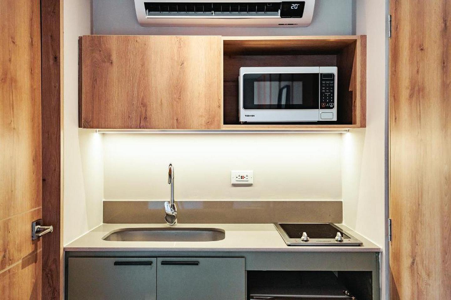 Studio Apartment W/ Kitchen & 2 Balconies - 73