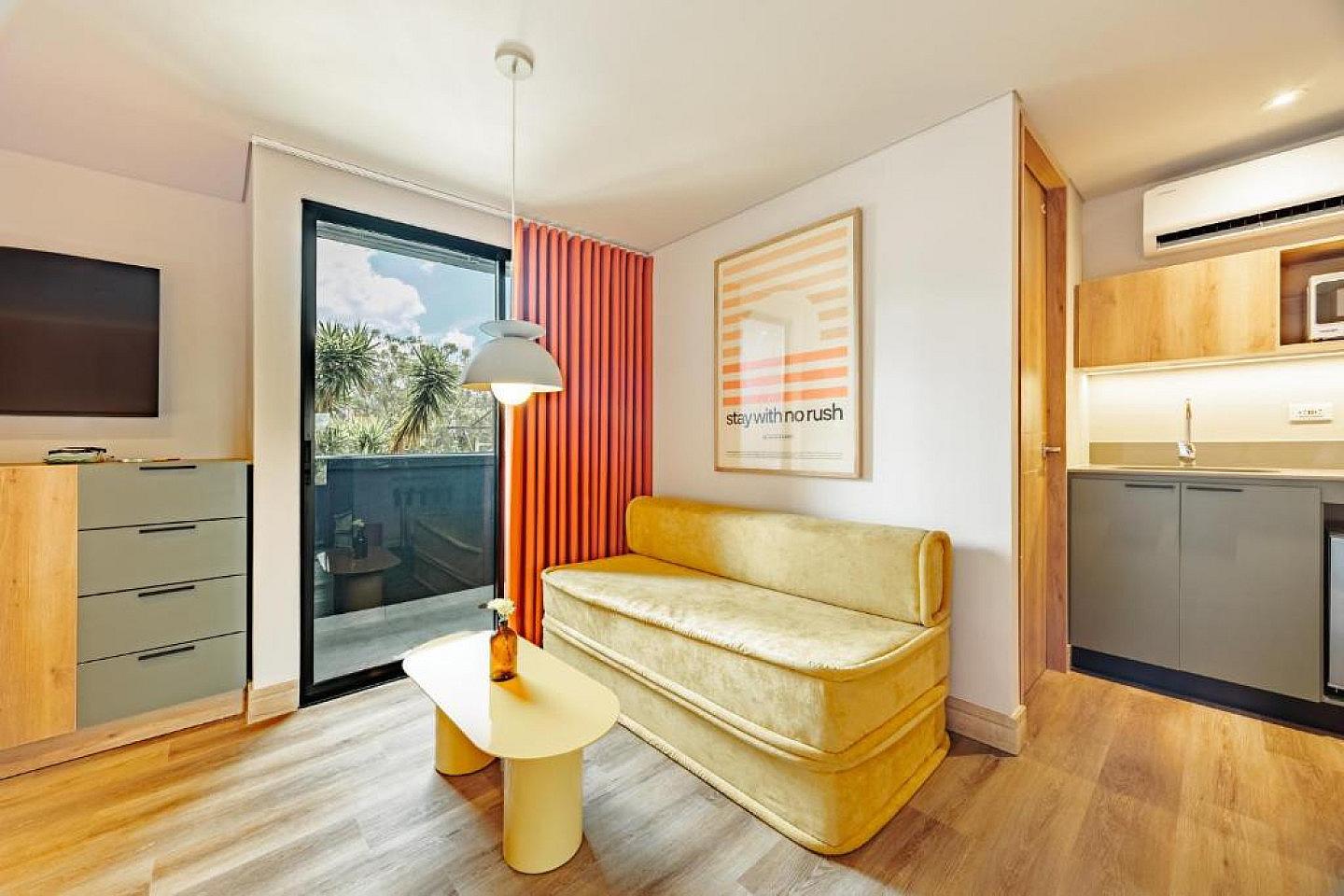 Studio Apartment W/ Kitchen & 2 Balconies - 59