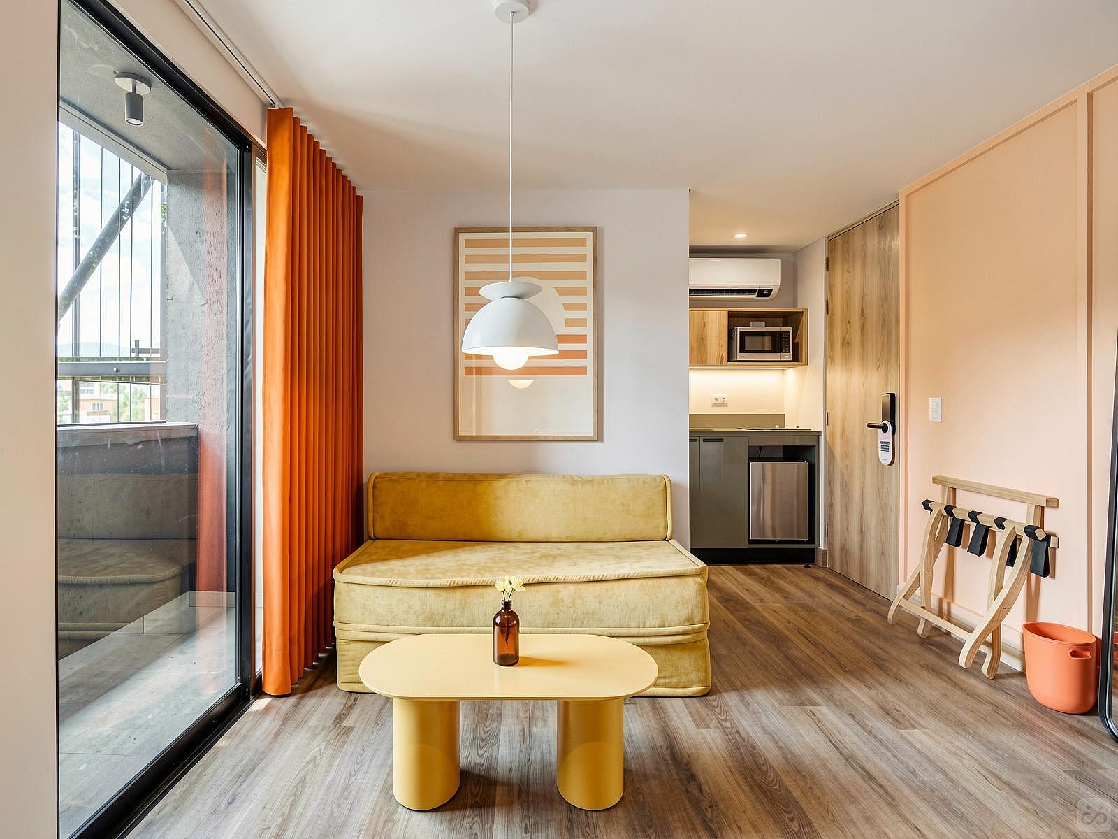 Studio Apartment W/ Kitchen & 2 Balconies - 84