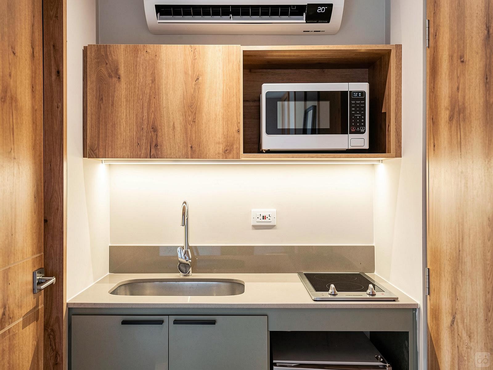 Studio Apartment W/ Kitchen & 2 Balconies - 88
