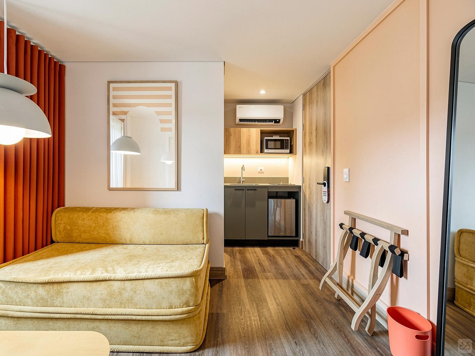 Studio Apartment W/ Kitchen & 2 Balconies - 87