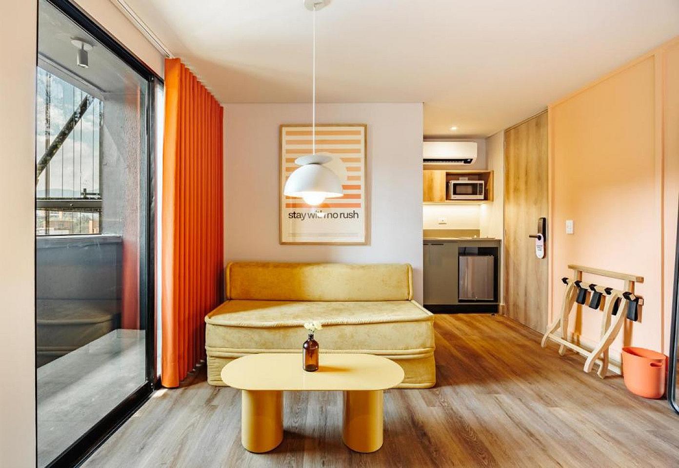 Studio Apartment W/ Kitchen & 2 Balconies - 69