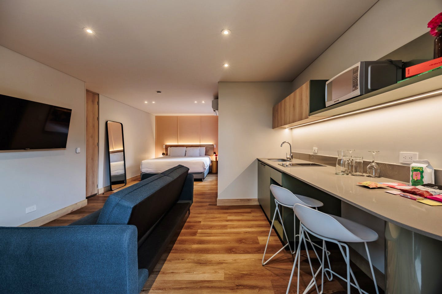 Studio Apartment W/ Kitchen & Balcony - 21