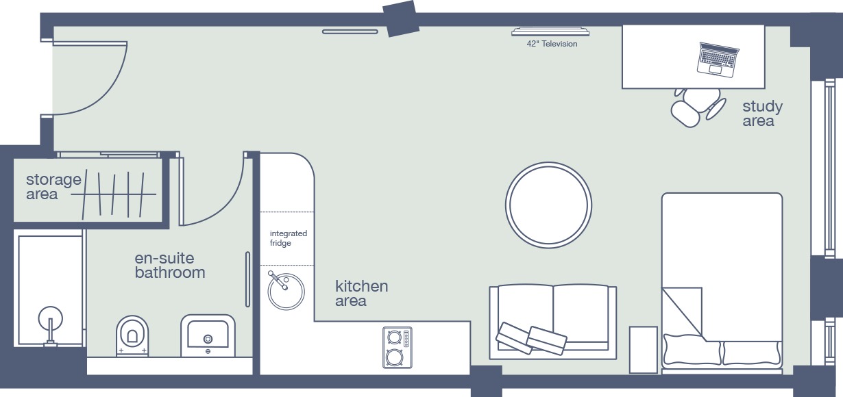  Luxury Apartment - 104 Lvl 1  -  Union Student Living  - Gallery -  2