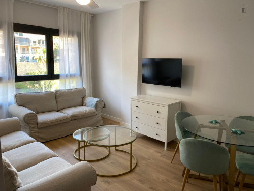 Bright and modern 2-bedrooms apartment very close to Playa de la Malagueta