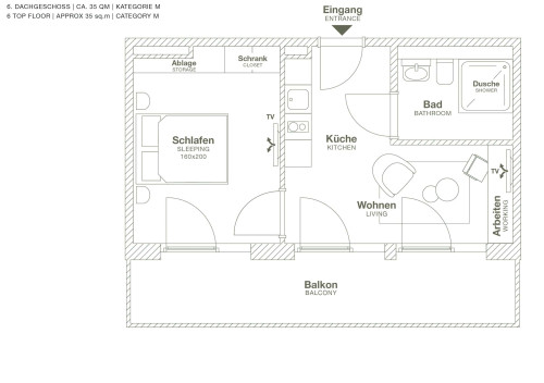 ipartment Medium Serviced Apartment mit Balkon - Gallery - 13