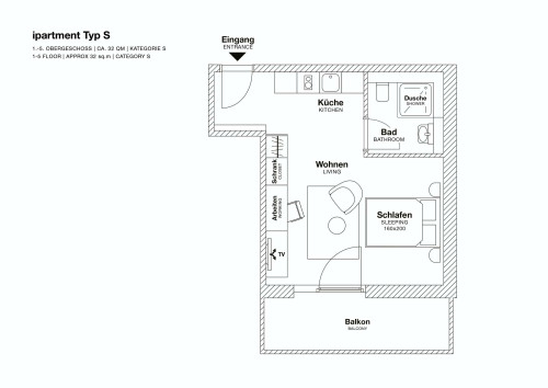 Studio Apartment mit Balkon | S - Gallery - 9