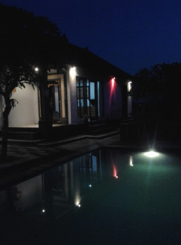 Villa with river and ricefield view