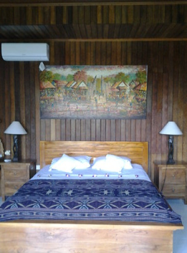 Villa with river and ricefield view