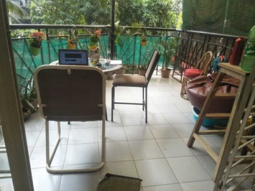 Green balcony, peaceful room