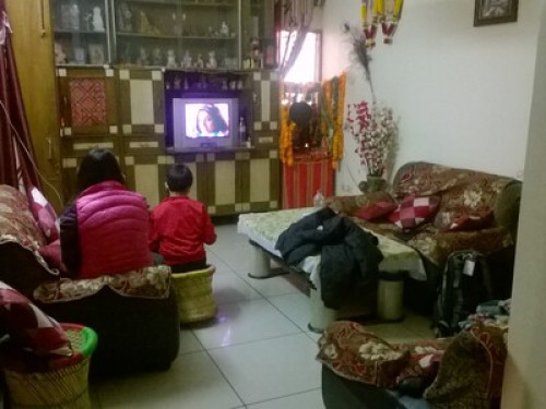 Real indian family in Delhi.