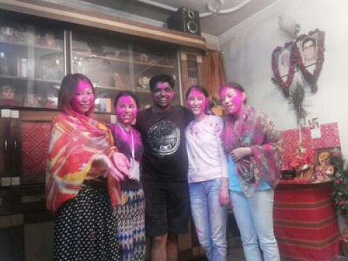 Real indian family in Delhi.