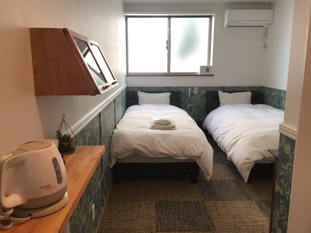  Room3 Twin Room(Single Bed)  -  Brand-new Inn w/ nice Kyoto family  - Gallery -  1