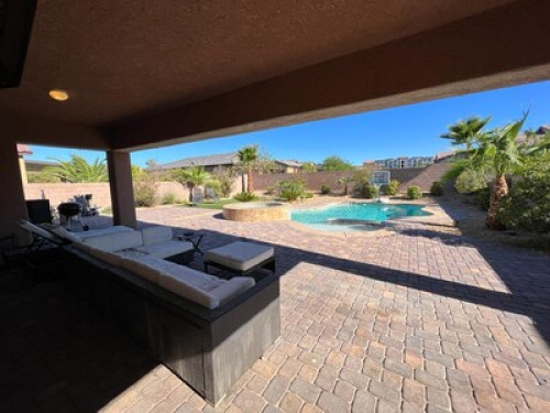 Private room with a pool