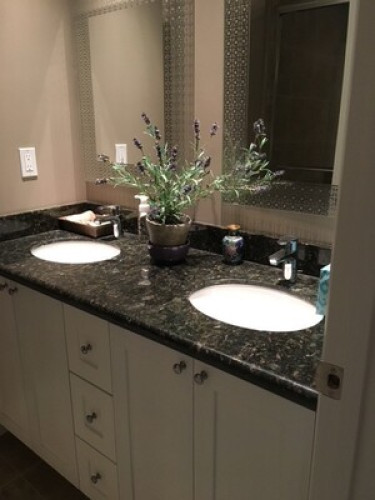 private room with bathroom inside 