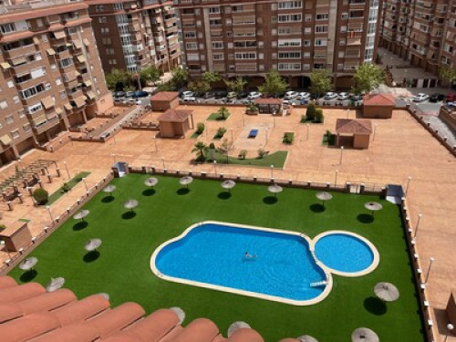 Room with terrace, bathroom, pool