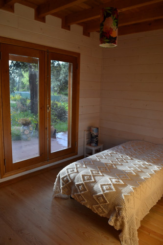 Wooden house in nature