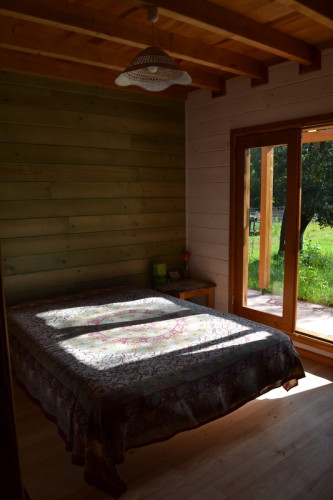 Wooden house in nature