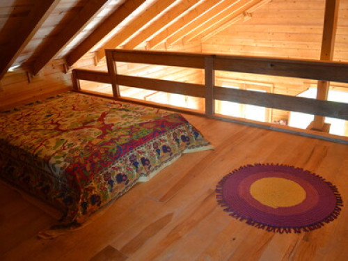 Wooden house in nature