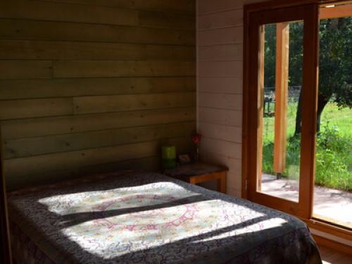 Wooden house in nature