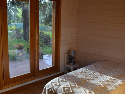 Wooden house in nature