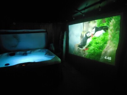 Private room, private hottub cinema