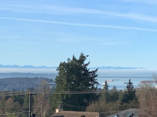 Beautiful view of downtown and moun