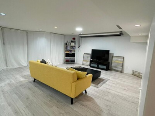One bedroom in a 1400sf basement