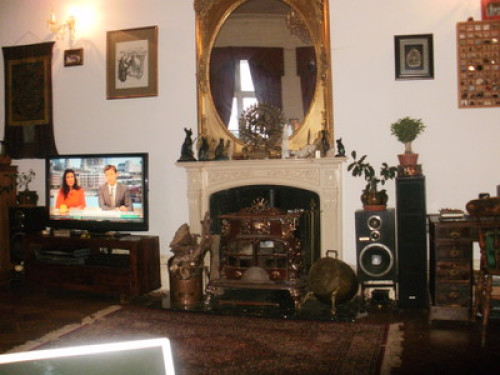 Single room in a converted manor.