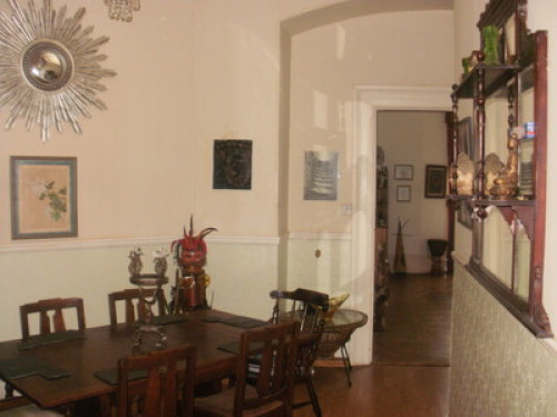 Single room in a converted manor.