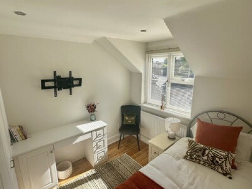 Immaculate bedroom with adjacent ba