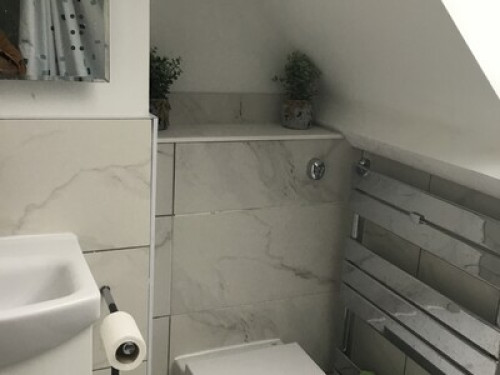 Double bed in Lovely, Stylish Home